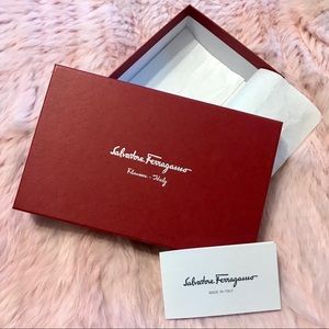 Authentic Ferragamo Wallet Box & Authenticity Book